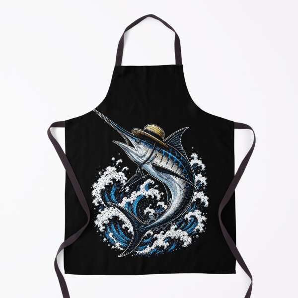 Item preview, Whimsical marlin with a hat and waves designed and sold by rafaeltto.