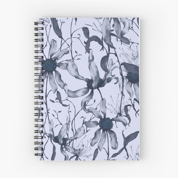 Item preview, Moody Wildflower Meadow – Elegant Dried Floral Botanical Pattern | Blue designed and sold by Frohyou.