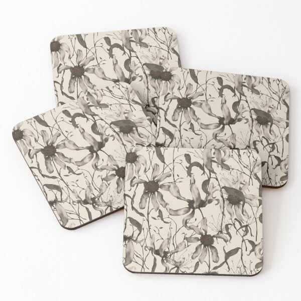 Item preview, Moody Wildflower Meadow – Elegant Dried Floral Botanical Pattern | Brown designed and sold by Frohyou.