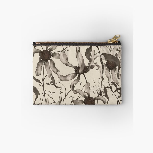 Item preview, Moody Wildflower Meadow – Elegant Dried Floral Botanical Pattern | Brown designed and sold by Frohyou.