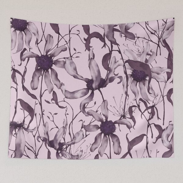 Item preview, Moody Wildflower Meadow – Elegant Dried Floral Botanical Pattern | Purple designed and sold by Frohyou.