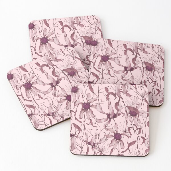 Item preview, Moody Wildflower Meadow – Elegant Dried Floral Botanical Pattern | Pink designed and sold by Frohyou.