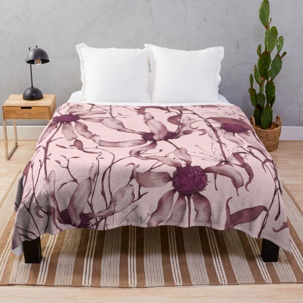 Item preview, Moody Wildflower Meadow – Elegant Dried Floral Botanical Pattern | Pink designed and sold by Frohyou.