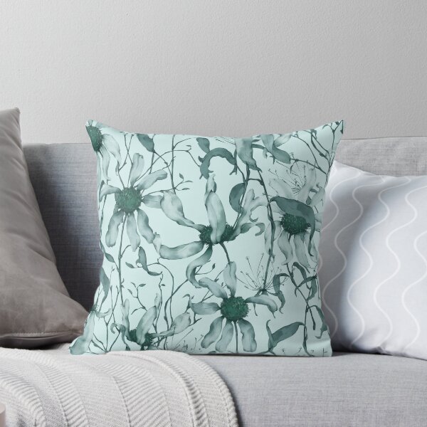 Item preview, Moody Wildflower Meadow – Elegant Dried Floral Botanical Pattern | Teal designed and sold by Frohyou.