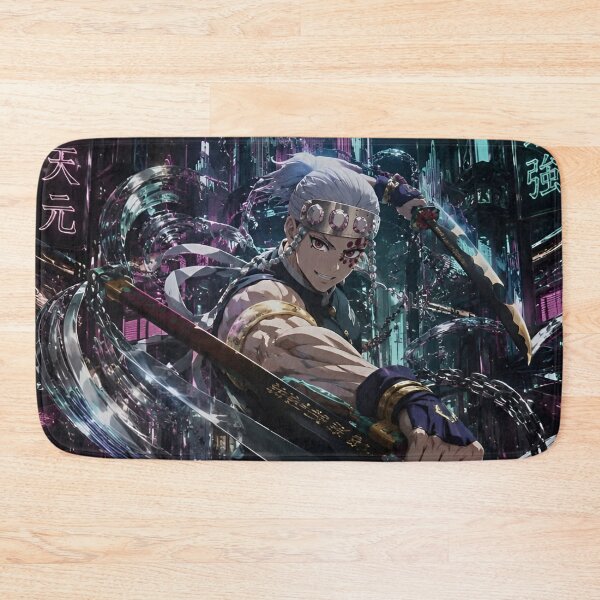 Item preview, Sound Warrior Anime Swordfighter – Neon Japanese Shinobi Battle Artwork designed and sold by Dyan4.