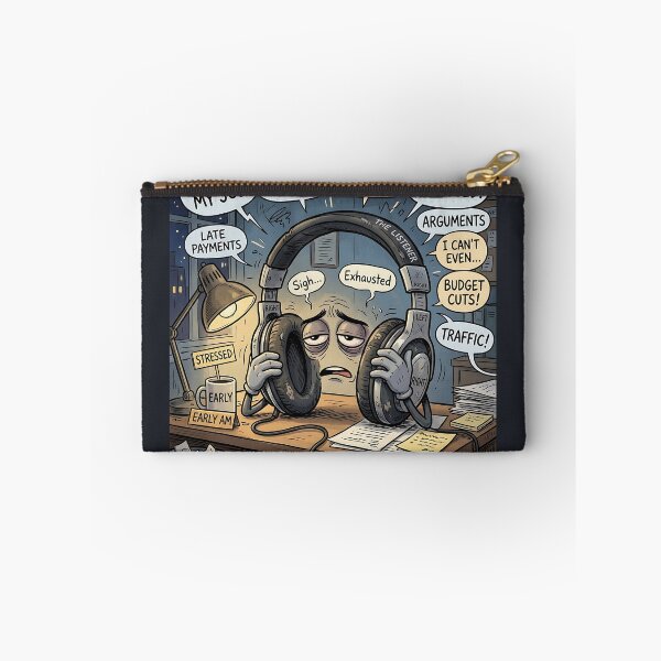 Item preview, Exhausted Headphones The Listener Emotional Burnout Humor designed and sold by Michaelragheb.