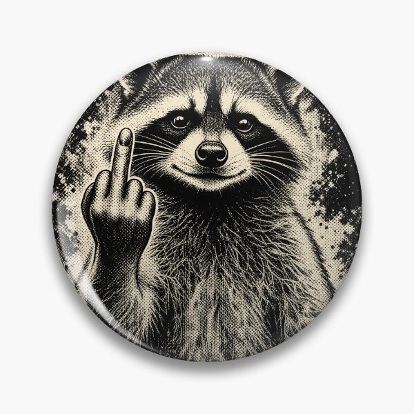 Item preview, Raccoon Middle Finger Funny Raccoon Meme Rock Sign designed and sold by xpressapparels.