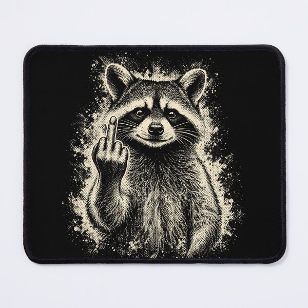 Item preview, Raccoon Middle Finger Funny Raccoon Meme Rock Sign designed and sold by xpressapparels.