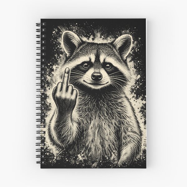 Item preview, Raccoon Middle Finger Funny Raccoon Meme Rock Sign designed and sold by xpressapparels.