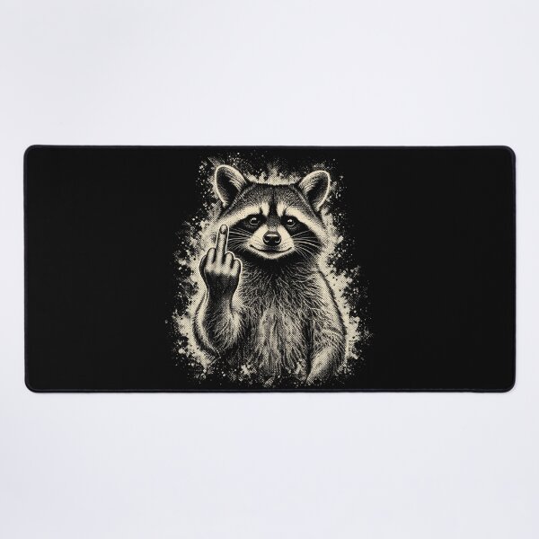 Item preview, Raccoon Middle Finger Funny Raccoon Meme Rock Sign designed and sold by xpressapparels.