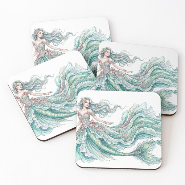 Item preview, Elegant mystical mermaid designed and sold by ovenya.