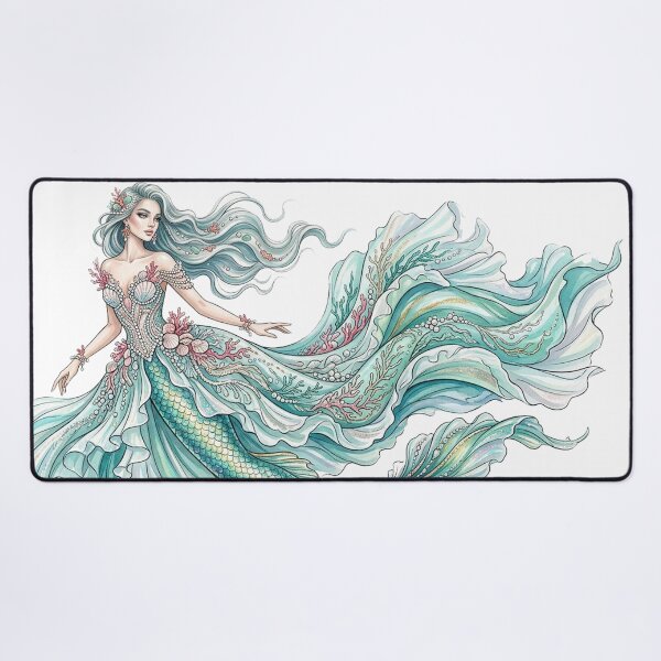 Item preview, Elegant mystical mermaid designed and sold by ovenya.
