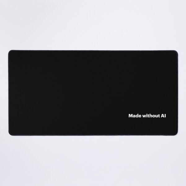 Item preview, Made without AI | Anti-AI Meme (White text) designed and sold by STUDIO-72.