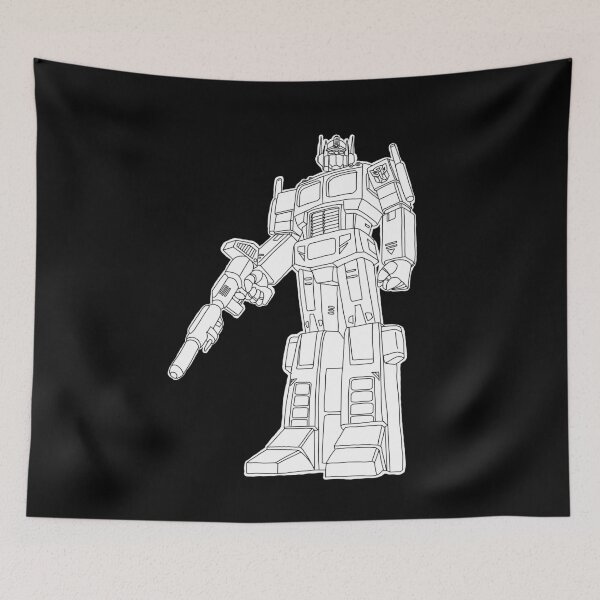 Item preview, Optimus Prime Line Art Drawing black  designed and sold by drdoodle92 Art.