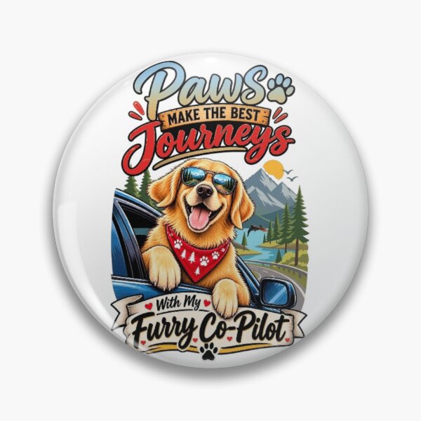 Item preview, Paws Make the Best Journeys – Golden Retriever Road Trip Dog designed and sold by Salma.Store.