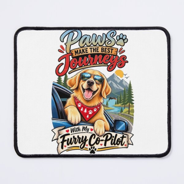 Item preview, Paws Make the Best Journeys – Golden Retriever Road Trip Dog designed and sold by Salma.Store.