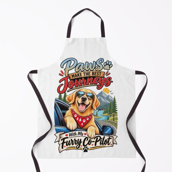 Item preview, Paws Make the Best Journeys – Golden Retriever Road Trip Dog designed and sold by Salma.Store.