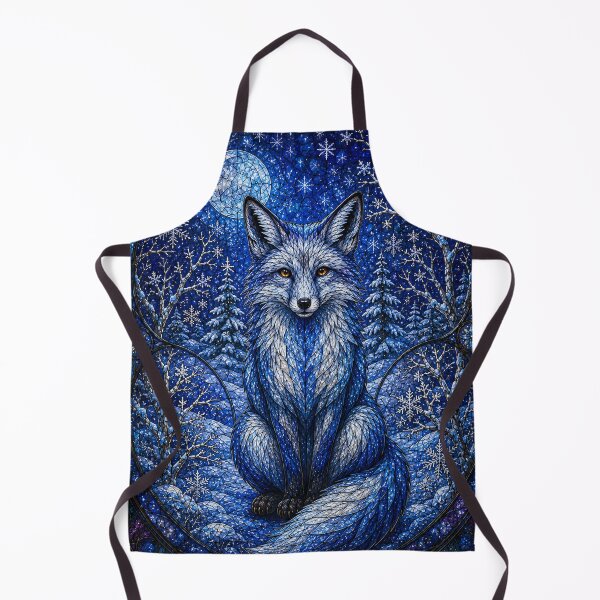 Item preview, The Winter Fox – Spirit of the Snows in Stained Glass designed and sold by Pixel Sakura Gallery.