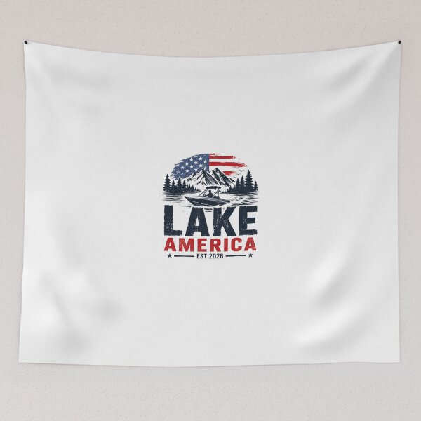 Item preview, Lake America Est 2026 Boating Lake Life Patriotism Outdoors Lover designed and sold by Star3NowForMe.