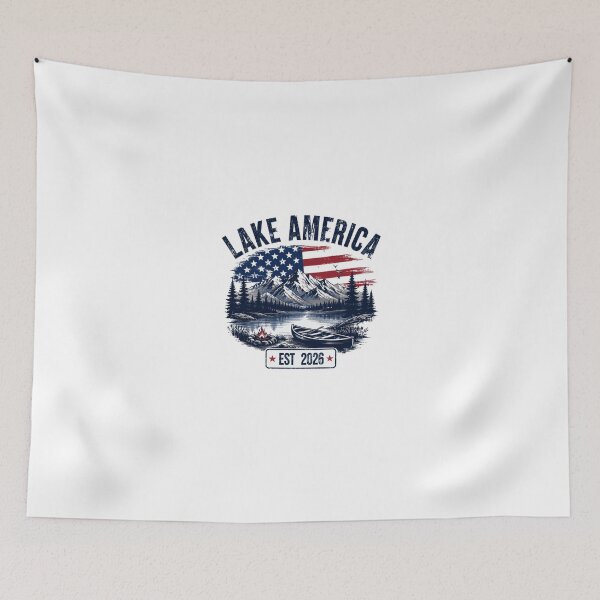 Item preview, Lake America Est 2026 Patriotic Outdoors Camping Nature designed and sold by Star3NowForMe.