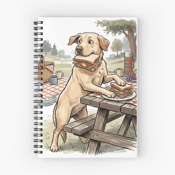Item preview, Funny Picnic Dog Sandwich Thief Labrador Retriever Food Heist Retro Aesthetic designed and sold by mood-draftsman.