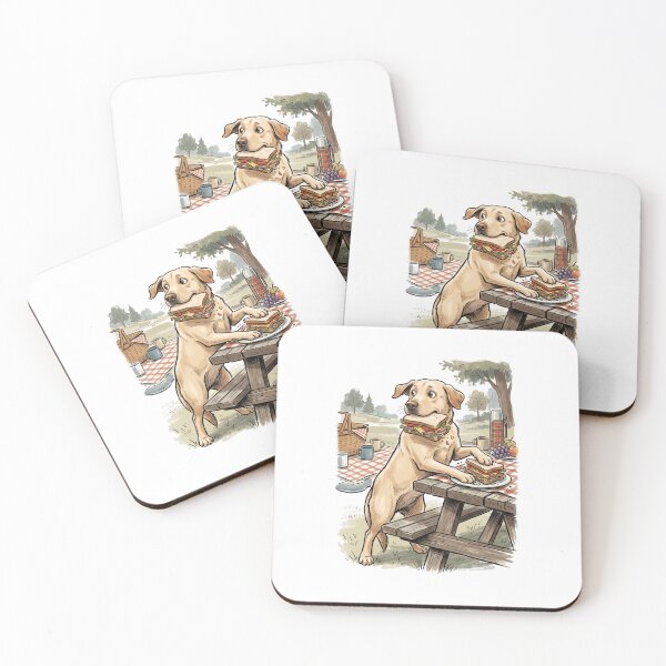 Item preview, Funny Picnic Dog Sandwich Thief Labrador Retriever Food Heist Retro Aesthetic designed and sold by mood-draftsman.