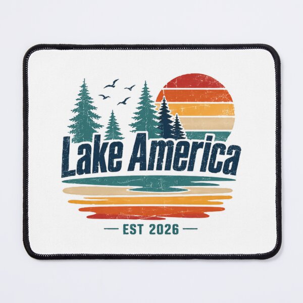 Item preview, Lake America Est 2026 American Outdoors Camping Enthusiast designed and sold by JonesFlora2025.