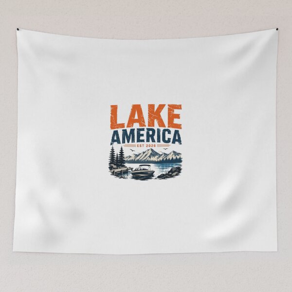Item preview, Lake America Est 2026 Lake Life Boating USA Patriotic Outdoors designed and sold by Star3NowForMe.