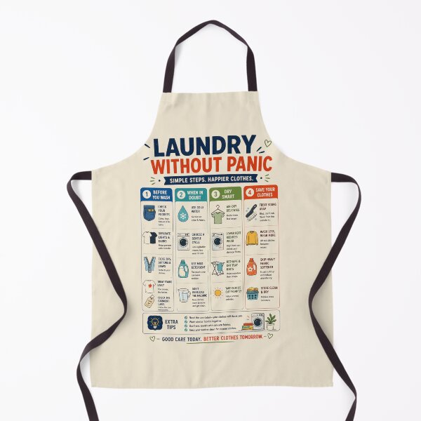 Item preview, Laundry Without Panic – College Laundry Guide & First Apartment Poster designed and sold by astersgraphics.