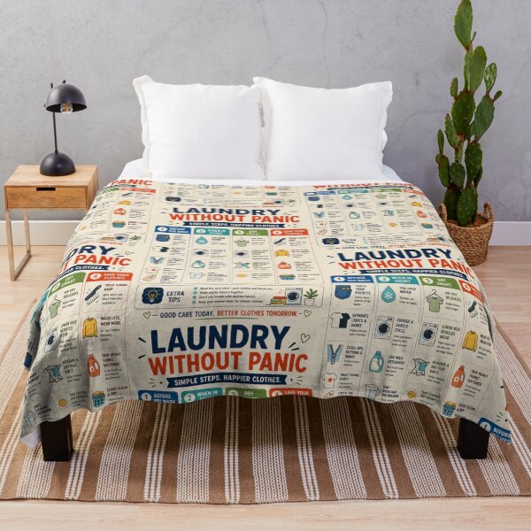 Item preview, Laundry Without Panic – College Laundry Guide & First Apartment Poster designed and sold by astersgraphics.