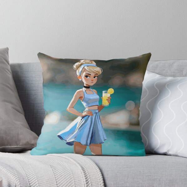 Item preview, Elegant Blonde Girl by the Pool with Lemon Drink designed and sold by CaldarWhitED.