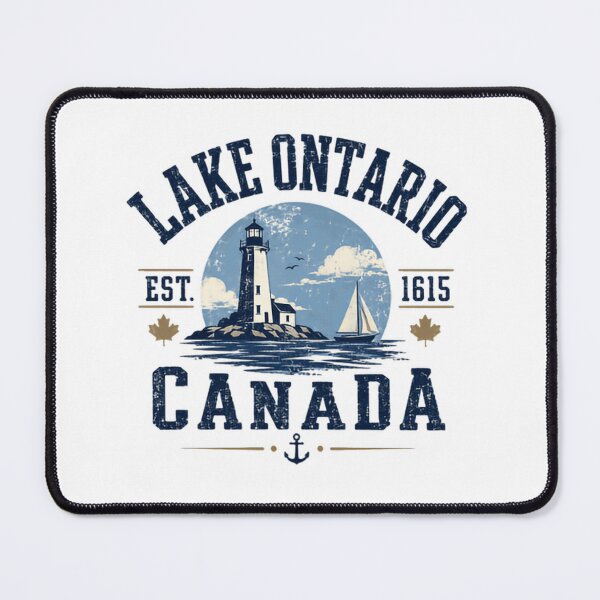 Item preview, Lake Ontario Est. 1615 Canada Lighthouse Sailing Great Lakes Vacation Souvenir designed and sold by JonesFlora2025.