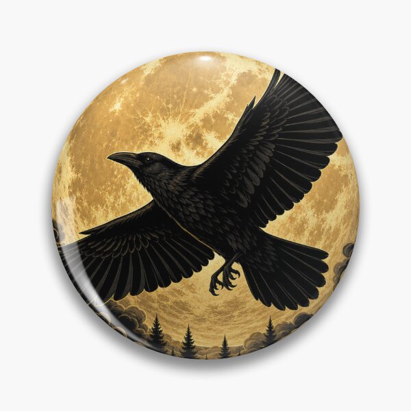 Item preview, Raven Flying Across Full Moon designed and sold by InkPixell.