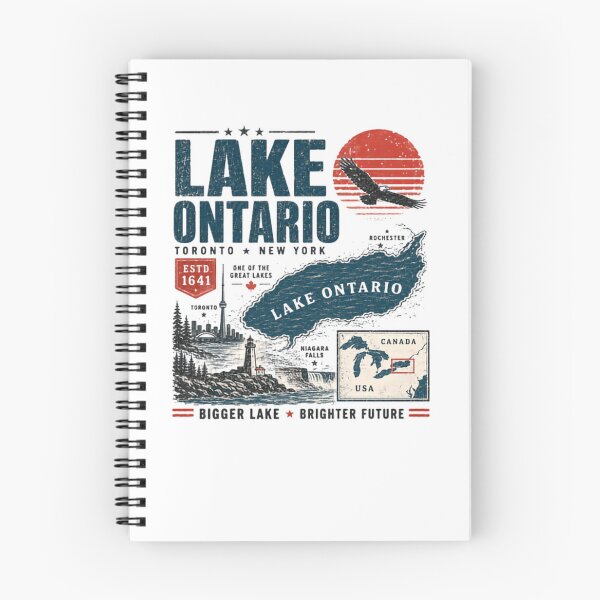 Item preview, Lake Ontario Toronto New York Estd 1641 One Of The Great Lakes Canada USA Bigger Lake Brighter Future designed and sold by JonesFlora2025.