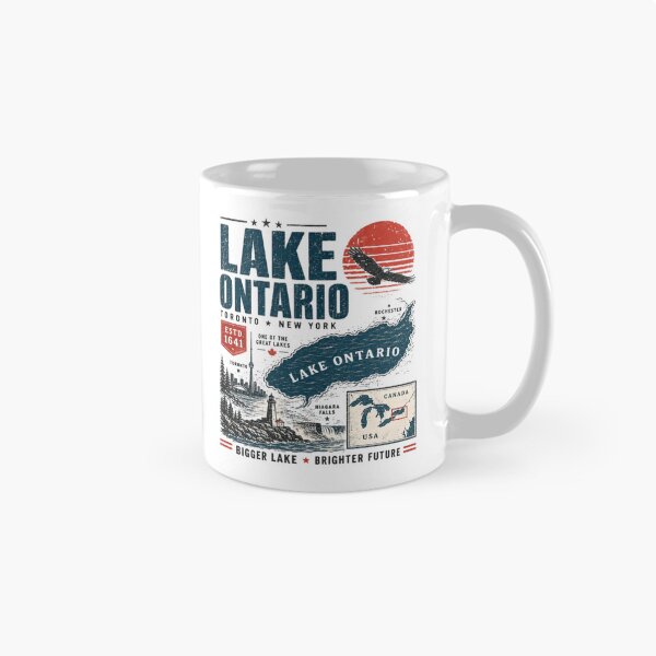 Item preview, Lake Ontario Toronto New York Estd 1641 One Of The Great Lakes Canada USA Bigger Lake Brighter Future designed and sold by JonesFlora2025.