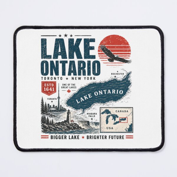 Item preview, Lake Ontario Toronto New York Estd 1641 One Of The Great Lakes Canada USA Bigger Lake Brighter Future designed and sold by JonesFlora2025.