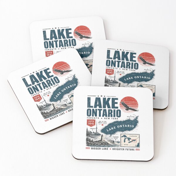 Item preview, Lake Ontario Toronto New York Estd 1641 One Of The Great Lakes Canada USA Bigger Lake Brighter Future designed and sold by JonesFlora2025.