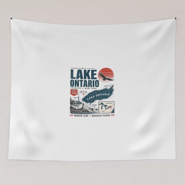 Item preview, Lake Ontario Toronto New York Estd 1641 One Of The Great Lakes Canada USA Bigger Lake Brighter Future designed and sold by JonesFlora2025.