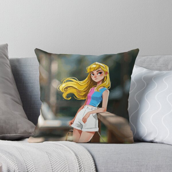 Item preview, Blonde Summer Girl with Lantern on a Forest Lodge Deck designed and sold by CaldarWhitED.