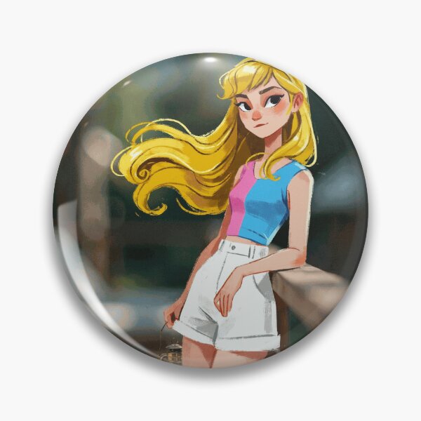 Item preview, Blonde Summer Girl with Lantern on a Forest Lodge Deck designed and sold by CaldarWhitED.
