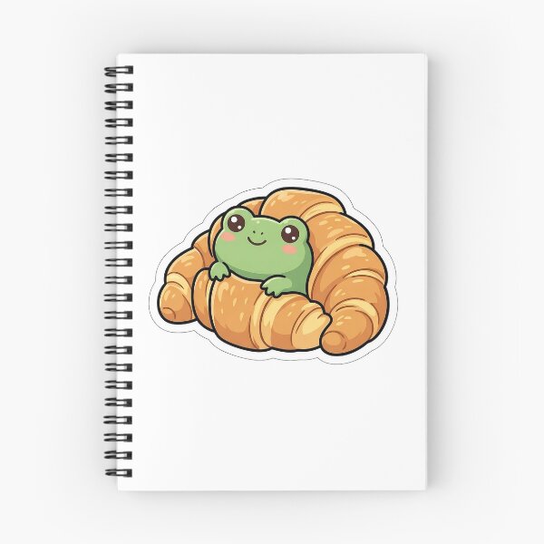 Item preview, French Croissant Frog - Cozy Pastry Green Animal Sticker designed and sold by SimpleP.