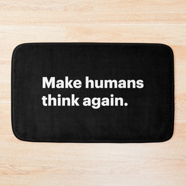 Item preview, Make humans think again | Anti-AI Meme (White text) designed and sold by STUDIO-72.