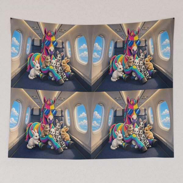 Item preview, The Cute World of Tugy: Rainbow Airplane Travel Horse designed and sold by Breezes-of-Ida.