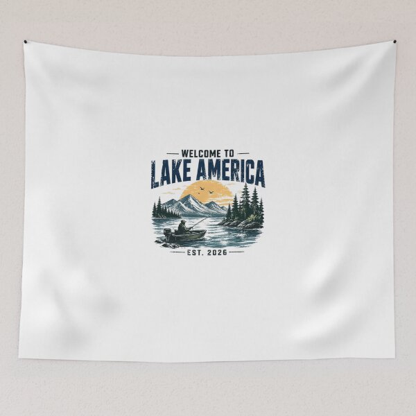 Item preview, Welcome To Lake America Est. 2026 Fisherman Lake Lover Outdoorsman American designed and sold by Star3NowForMe.