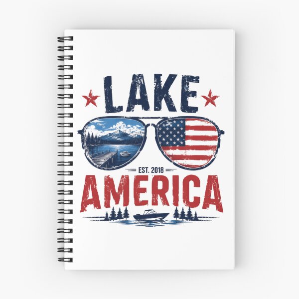 Item preview, Lake America Est. 2018 Patriotic Boating Lake Life Vacationer designed and sold by Star3NowForMe.