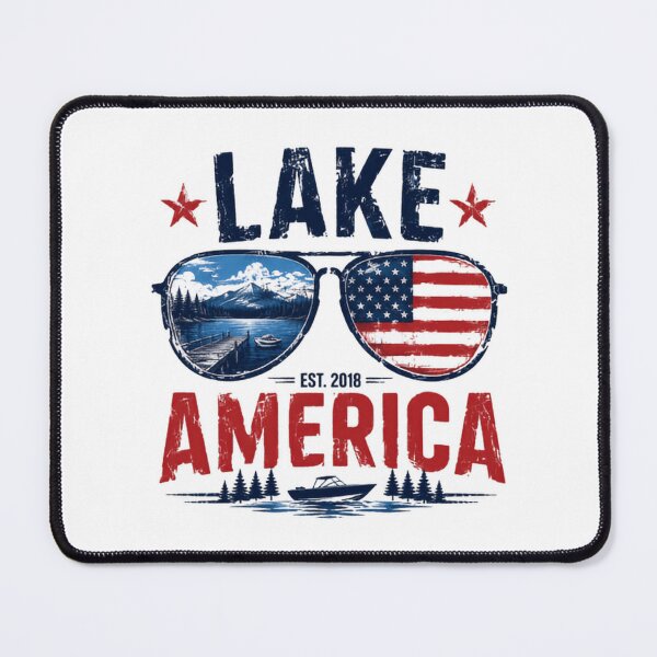 Item preview, Lake America Est. 2018 Patriotic Boating Lake Life Vacationer designed and sold by Star3NowForMe.
