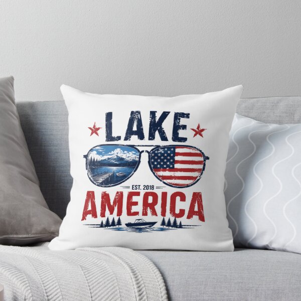 Item preview, Lake America Est. 2018 Patriotic Boating Lake Life Vacationer designed and sold by Star3NowForMe.