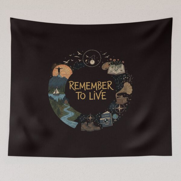 Item preview, REMEMBER TO LIVE designed and sold by SkrabinhoArt.
