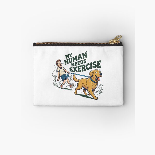 Item preview, Funny Dog Walking My Human Needs Exercise Golden Retriever Retro Aesthetic designed and sold by mood-draftsman.