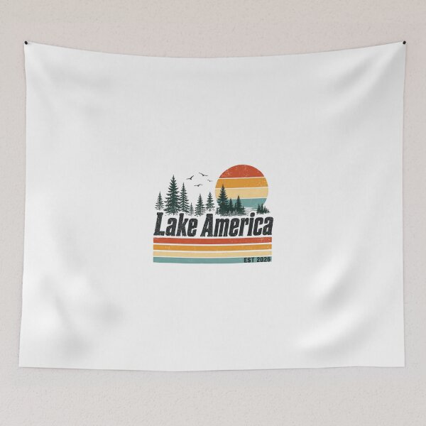 Item preview, Lake America Est 2026 Outdoor Adventure Nature Lover Camping Vacation designed and sold by JonesFlora2025.